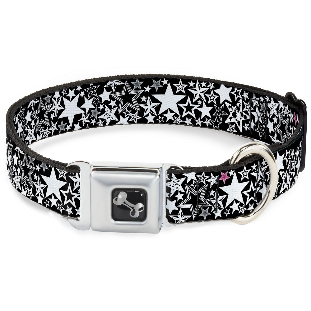 Dog Bone Seatbelt Buckle Collar - Stargazer Black/White Seatbelt Buckle Collars Buckle-Down