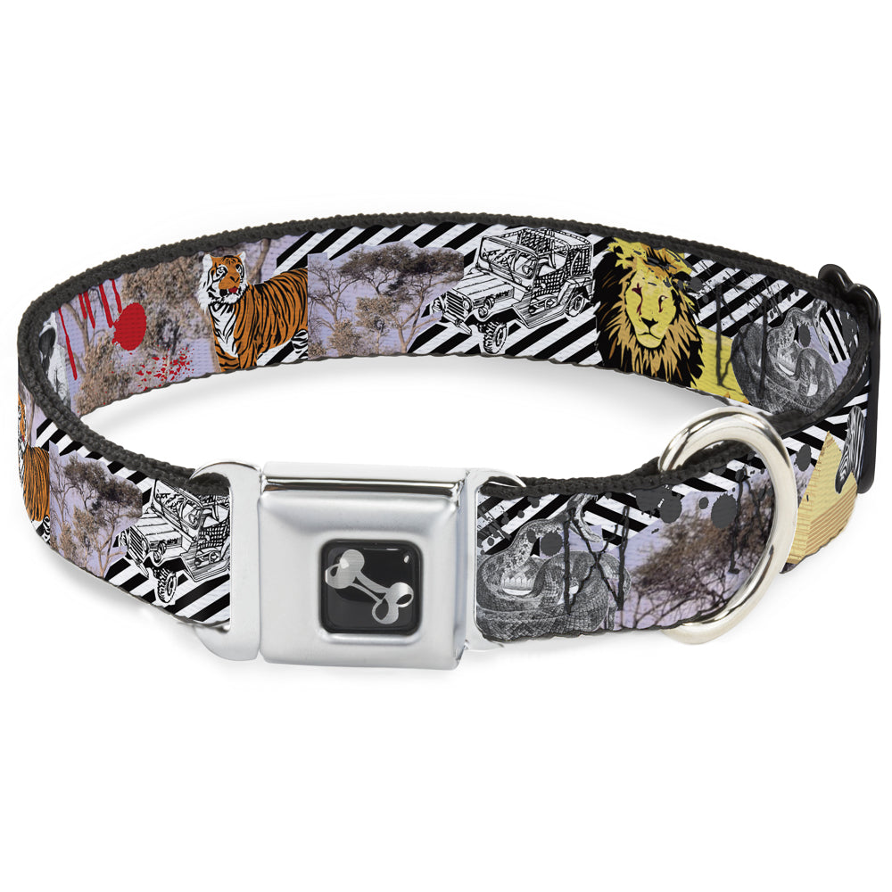 Dog Bone Seatbelt Buckle Collar - Safari Seatbelt Buckle Collars Buckle-Down