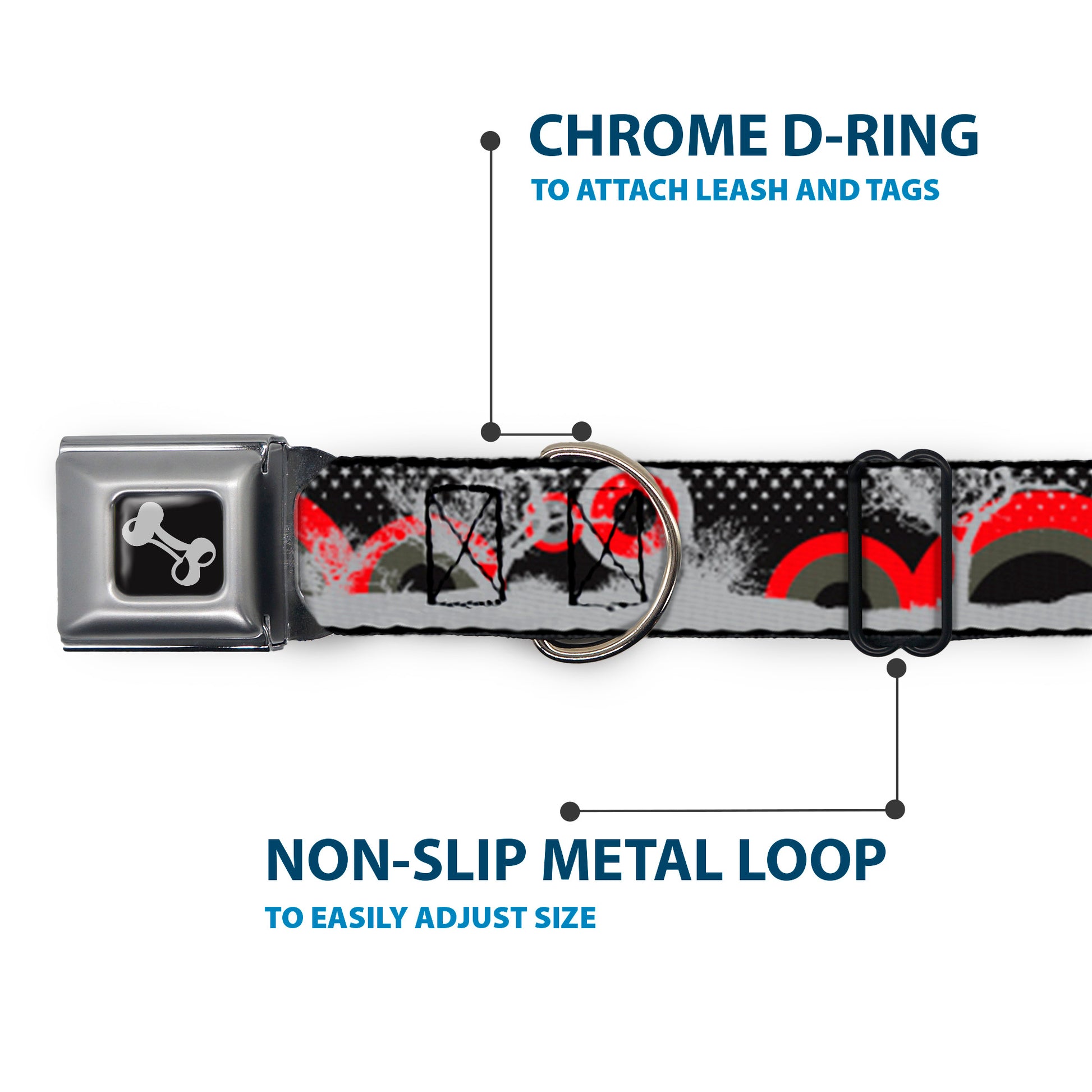 Dog Bone Seatbelt Buckle Collar - Starry Forest Seatbelt Buckle Collars Buckle-Down