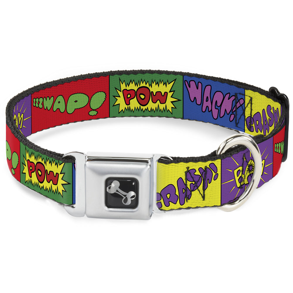 Dog Bone Seatbelt Buckle Collar - Sound Effect Blocks Multi Color Seatbelt Buckle Collars Buckle-Down