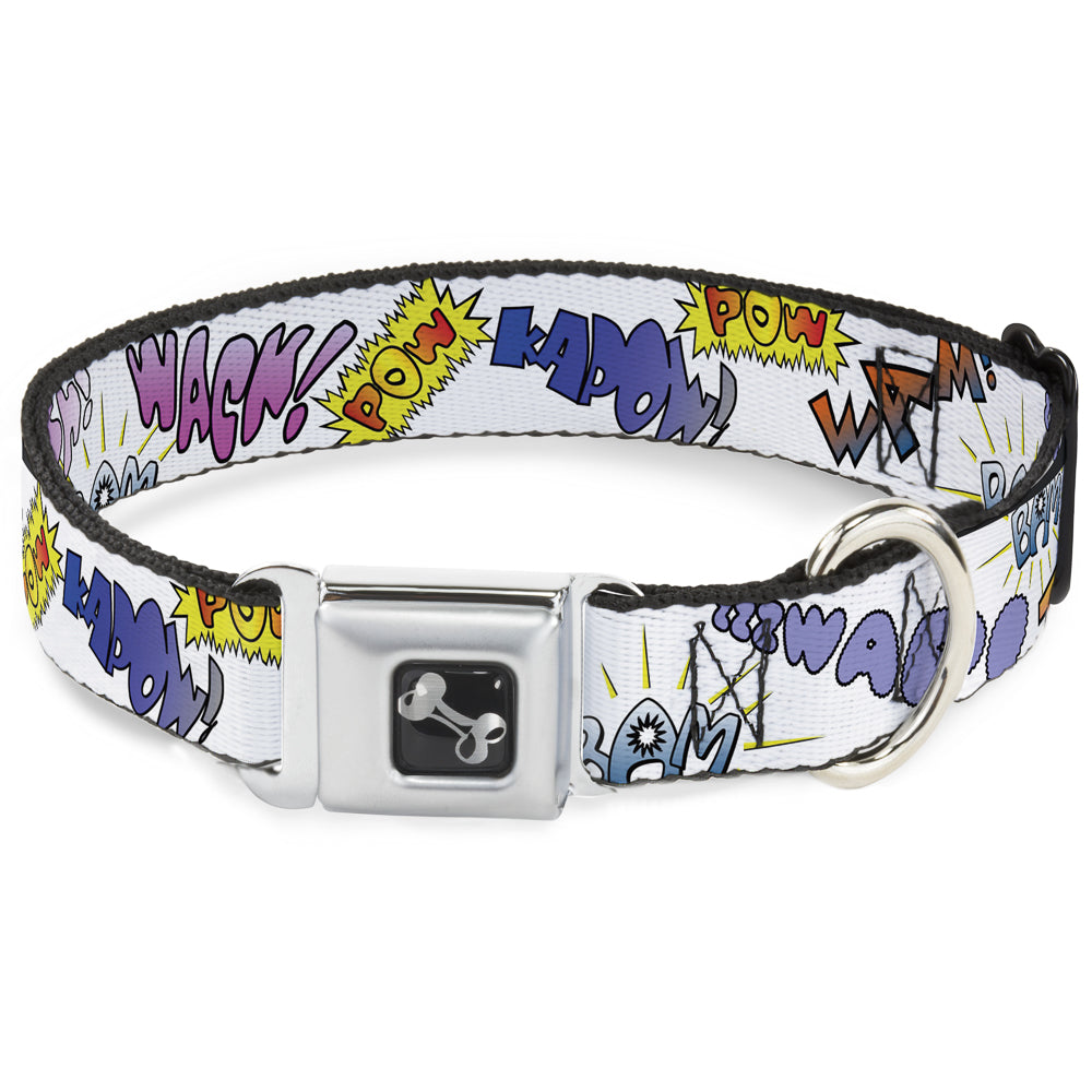 Dog Bone Seatbelt Buckle Collar - Sound Effects White/Pastel Seatbelt Buckle Collars Buckle-Down
