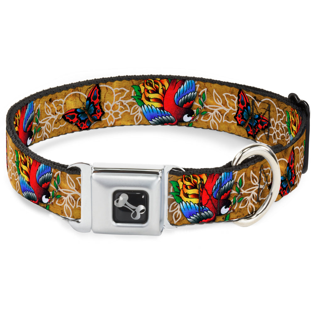 Dog Bone Seatbelt Buckle Collar - TJ-Bird & Rose Seatbelt Buckle Collars Tattoo Johnny