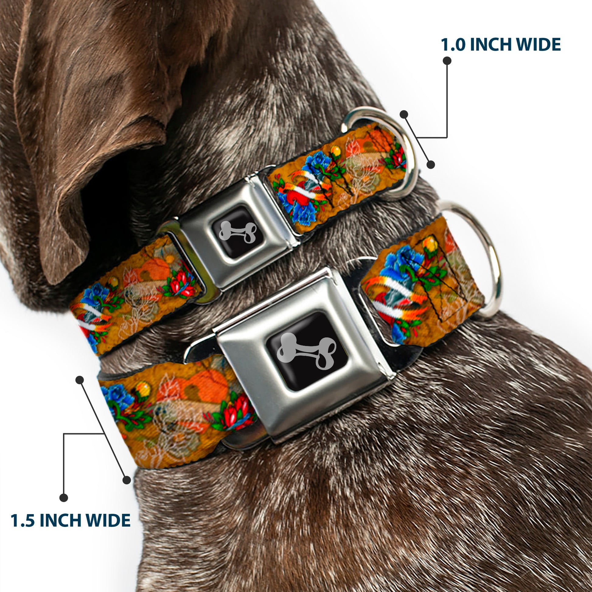 Dog Bone Seatbelt Buckle Collar - TJ-Hearts & Roses Seatbelt Buckle Collars Tattoo Johnny