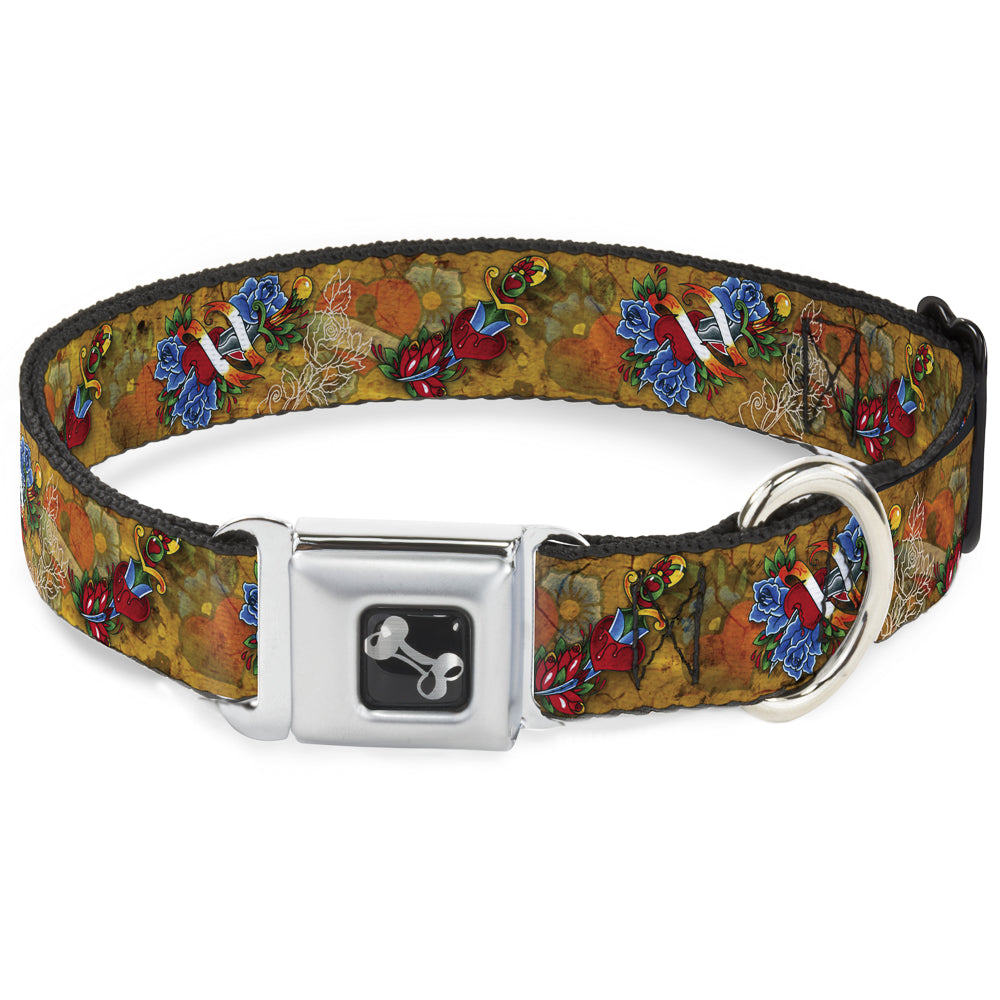 Dog Bone Seatbelt Buckle Collar - TJ-Hearts & Roses Seatbelt Buckle Collars Tattoo Johnny