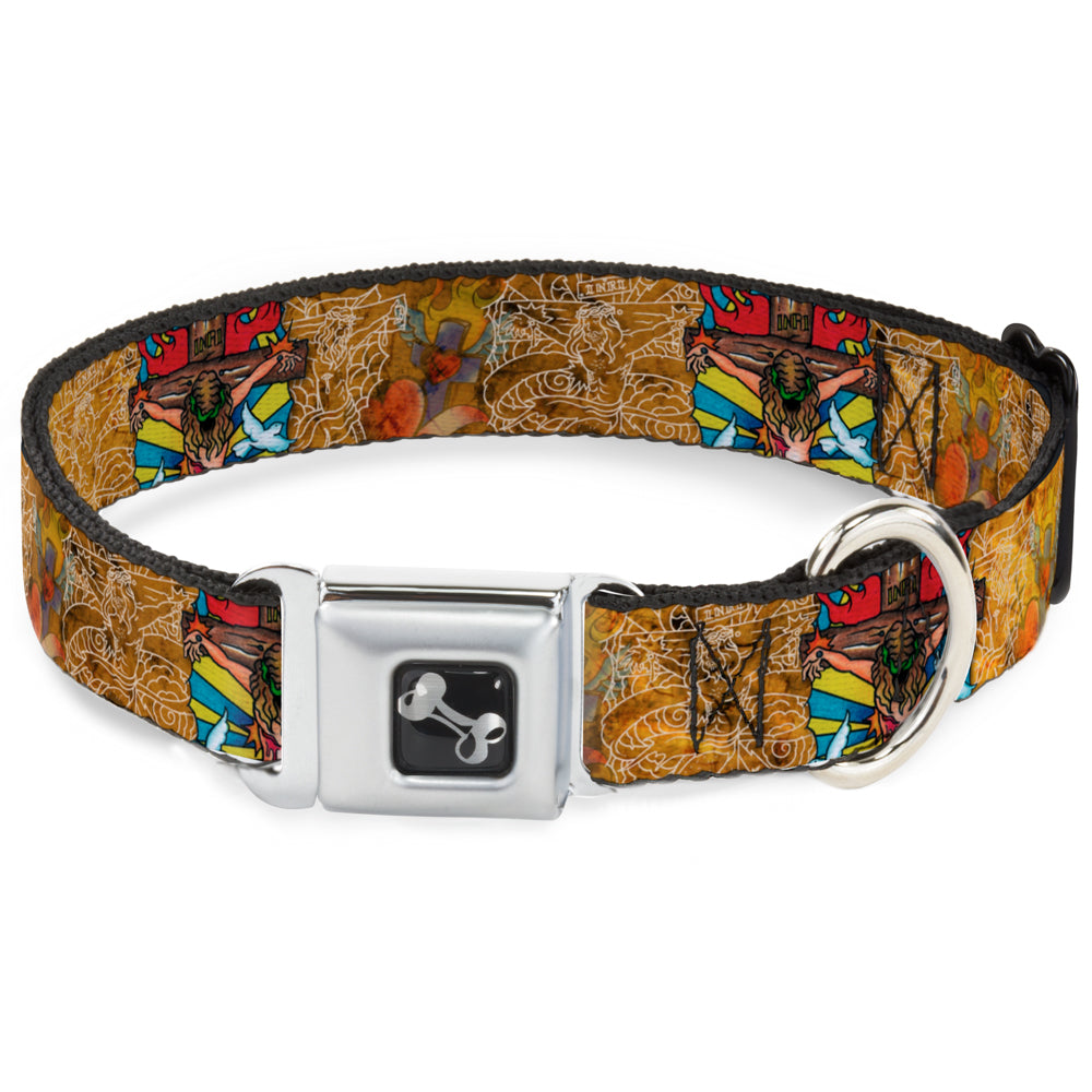 Dog Bone Seatbelt Buckle Collar - TJ-Religious Seatbelt Buckle Collars Tattoo Johnny