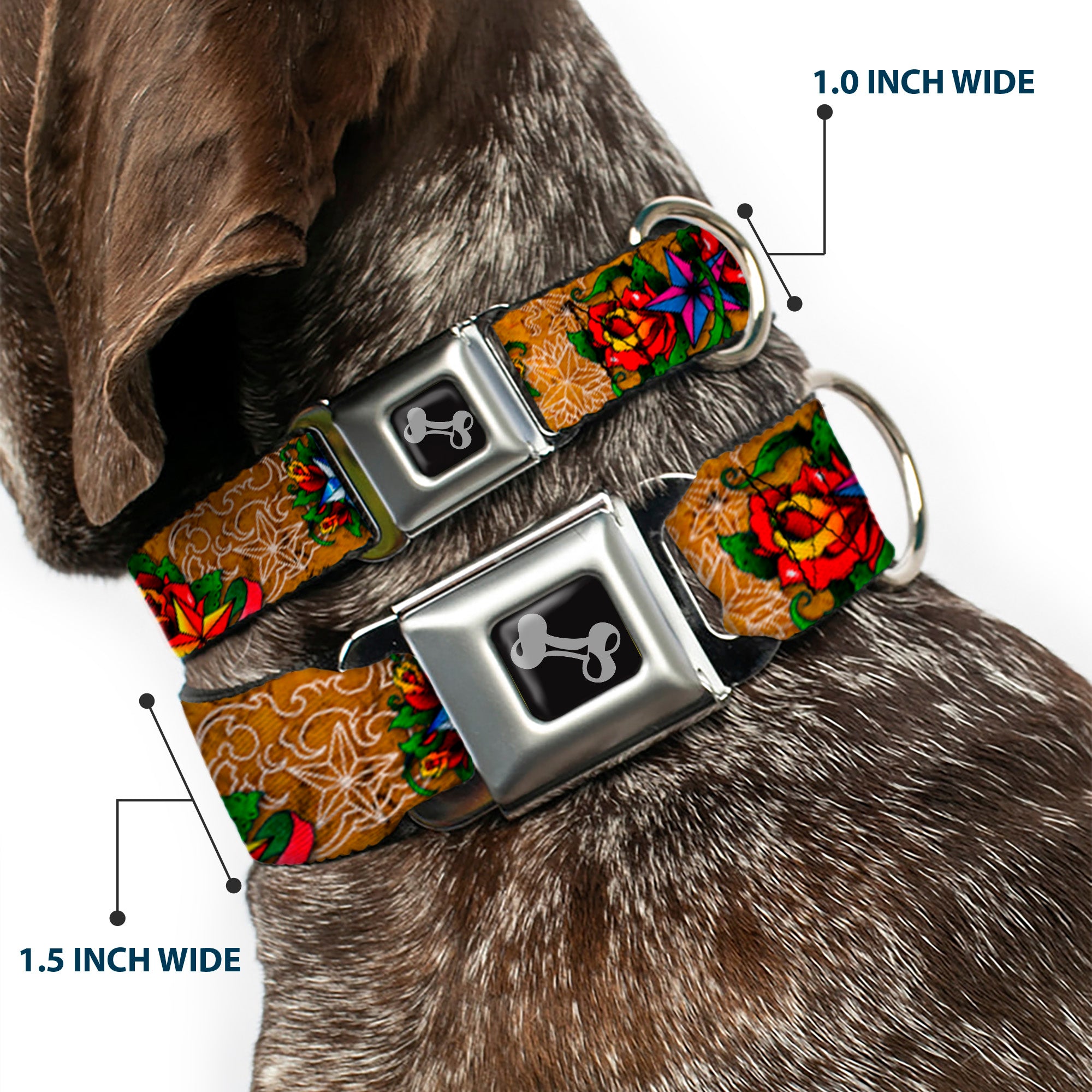 Dog Bone Seatbelt Buckle Collar - TJ-Stars Seatbelt Buckle Collars Tattoo Johnny