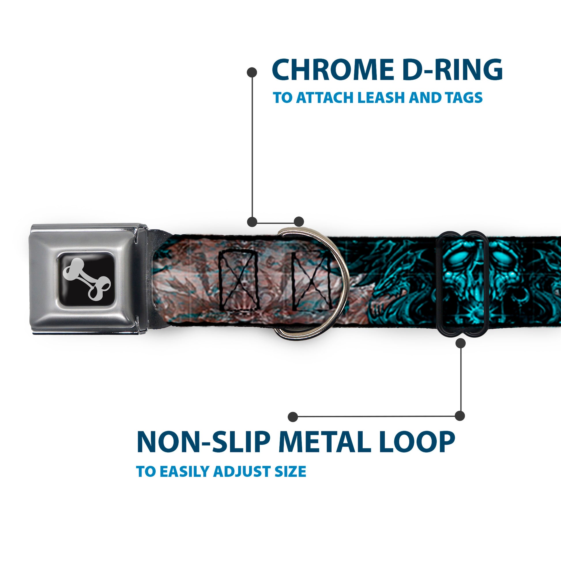 Dog Bone Seatbelt Buckle Collar - TJ-Star Machine Seatbelt Buckle Collars Tattoo Johnny