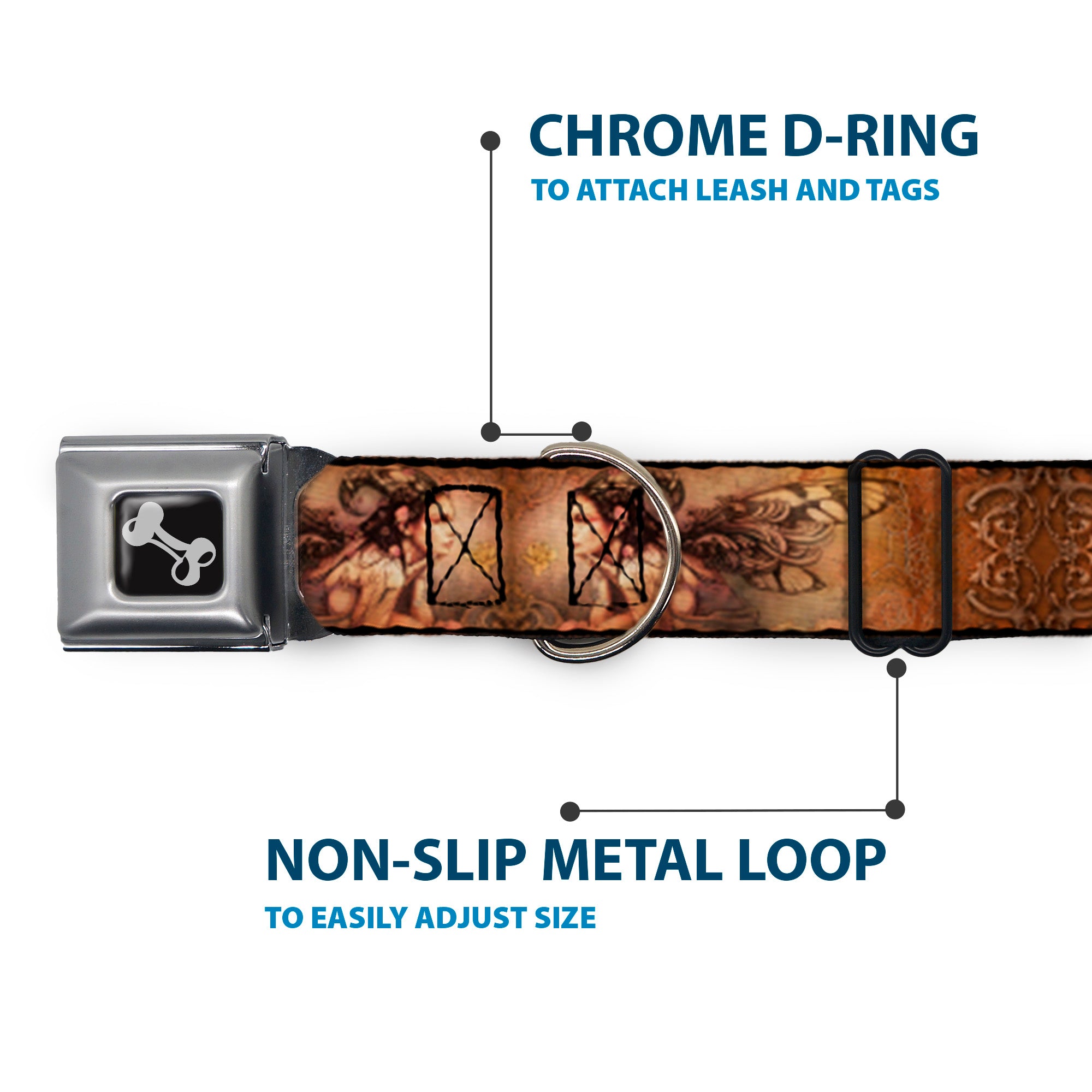 Dog Bone Seatbelt Buckle Collar - TJ-Bollt Fairy Seatbelt Buckle Collars Tattoo Johnny