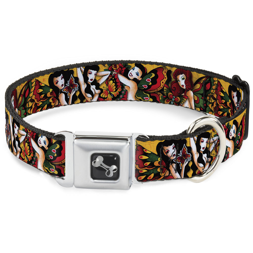 Dog Bone Seatbelt Buckle Collar - TJ-Butterfly Girl Seatbelt Buckle Collars Tattoo Johnny