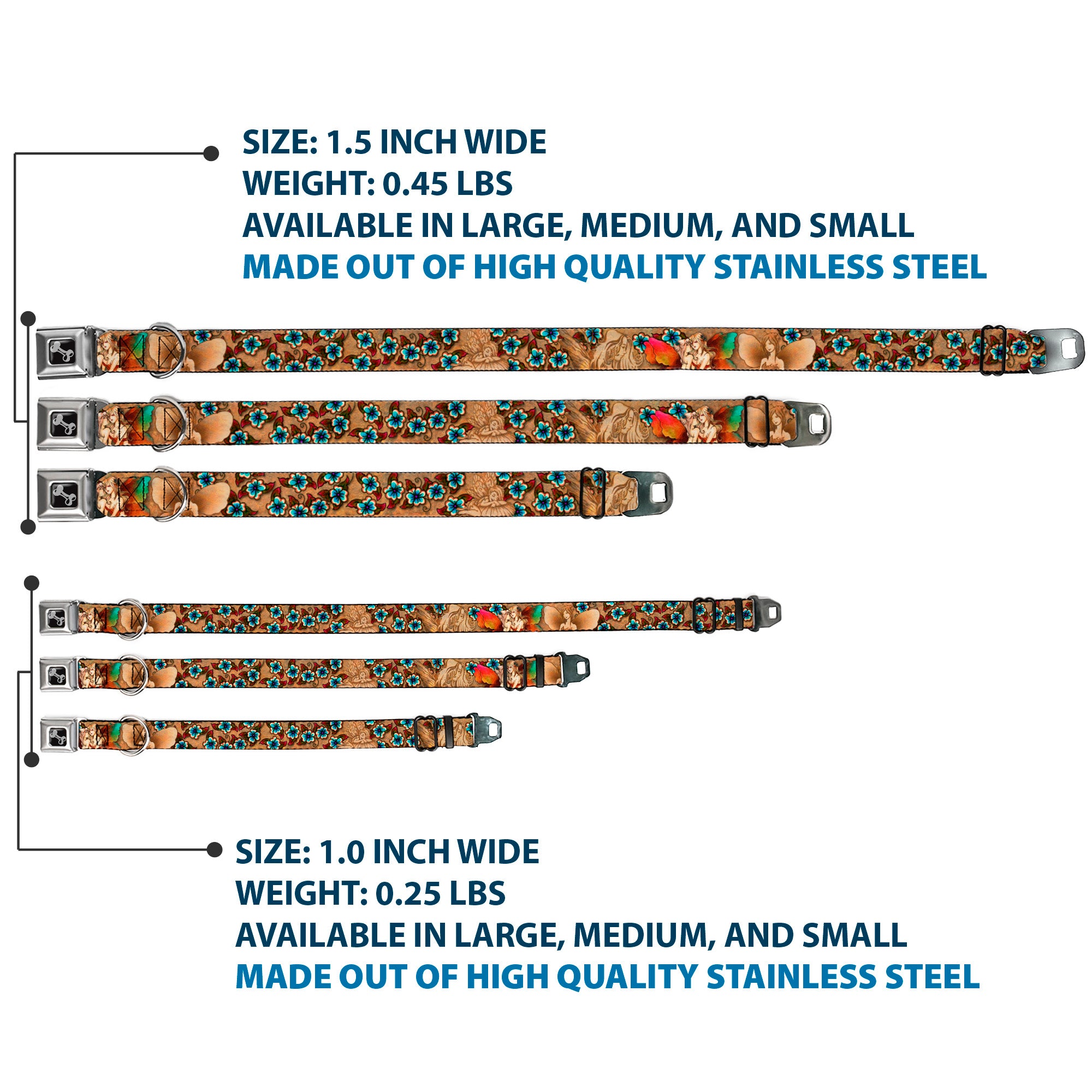 Dog Bone Seatbelt Buckle Collar - TJ-Fairies Seatbelt Buckle Collars Tattoo Johnny