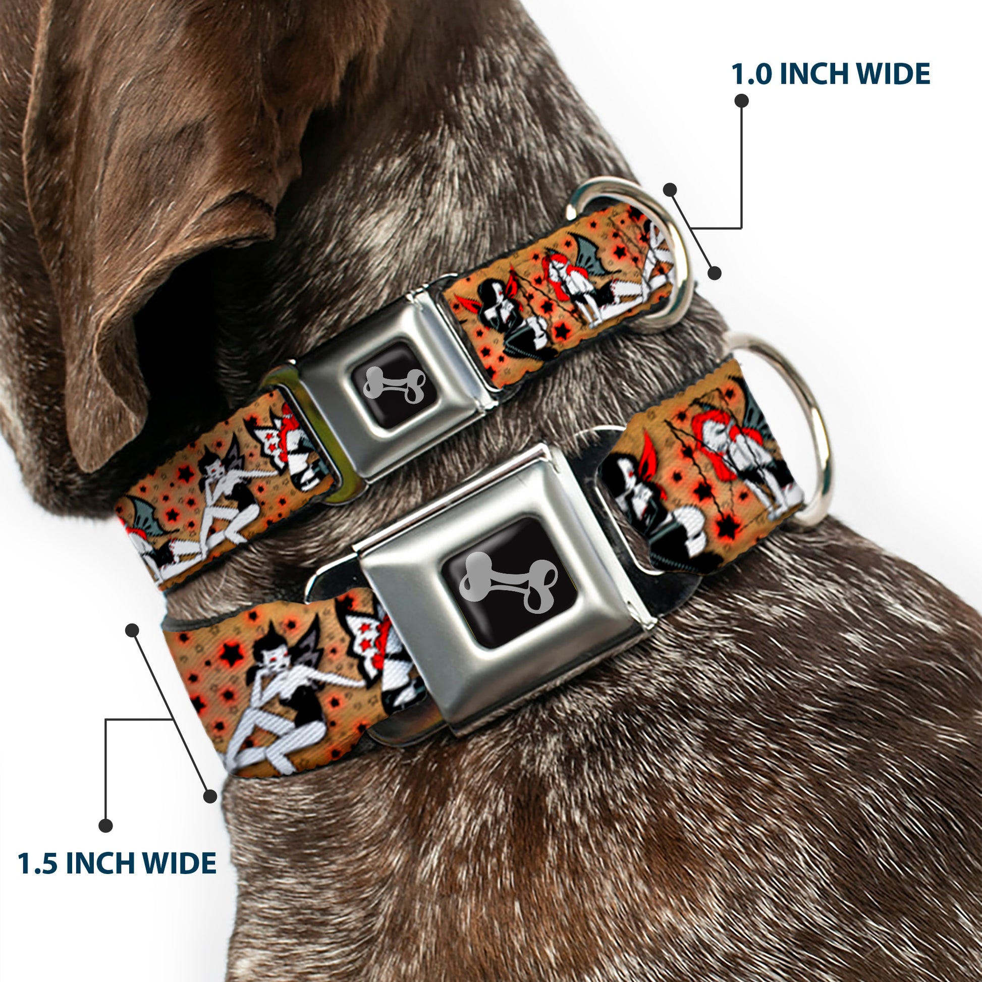 Dog Bone Seatbelt Buckle Collar - TJ-Twisted Fairies Seatbelt Buckle Collars Tattoo Johnny