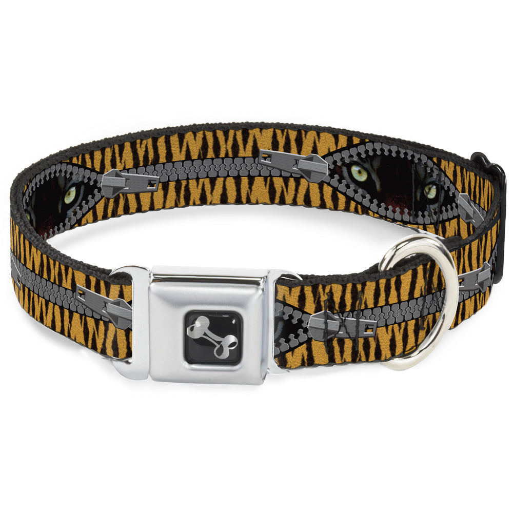 Dog Bone Seatbelt Buckle Collar - Tiger Eyes Seatbelt Buckle Collars Buckle-Down
