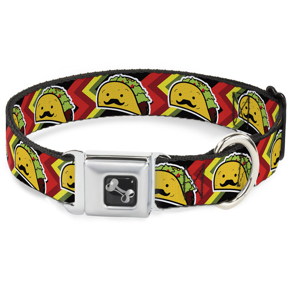 Dog Bone Seatbelt Buckle Collar - Taco Man Seatbelt Buckle Collars Buckle-Down