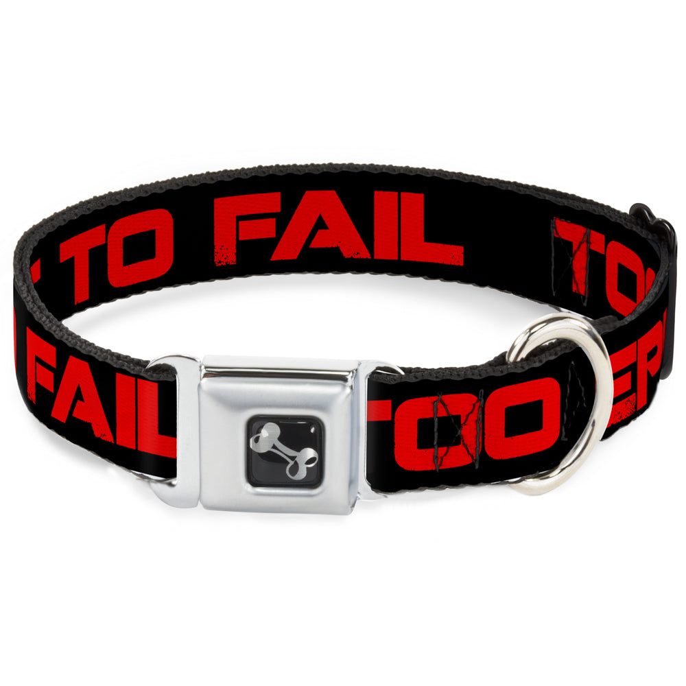 Dog Bone Seatbelt Buckle Collar - TOO EPIC TO FAIL Weathered Black/Red Seatbelt Buckle Collars Buckle-Down