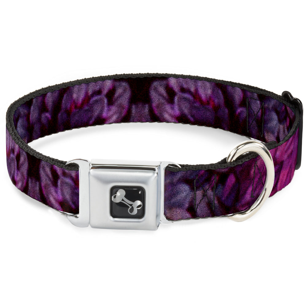 Dog Bone Seatbelt Buckle Collar - Vivid Floral Collage Pinks Seatbelt Buckle Collars Buckle-Down