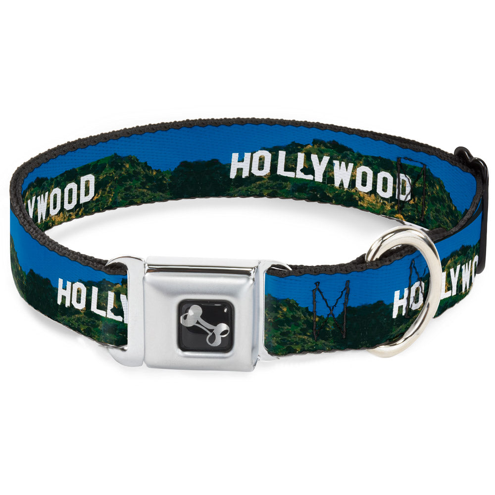 Dog Bone Seatbelt Buckle Collar - Vivid HOLLYWOOD Sign Seatbelt Buckle Collars Buckle-Down