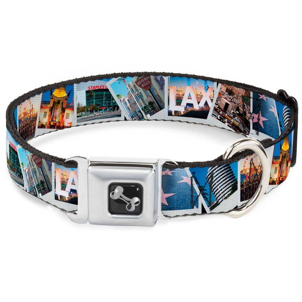 Dog Bone Seatbelt Buckle Collar - Vivid Los Angeles Snapshots Stacked Seatbelt Buckle Collars Buckle-Down