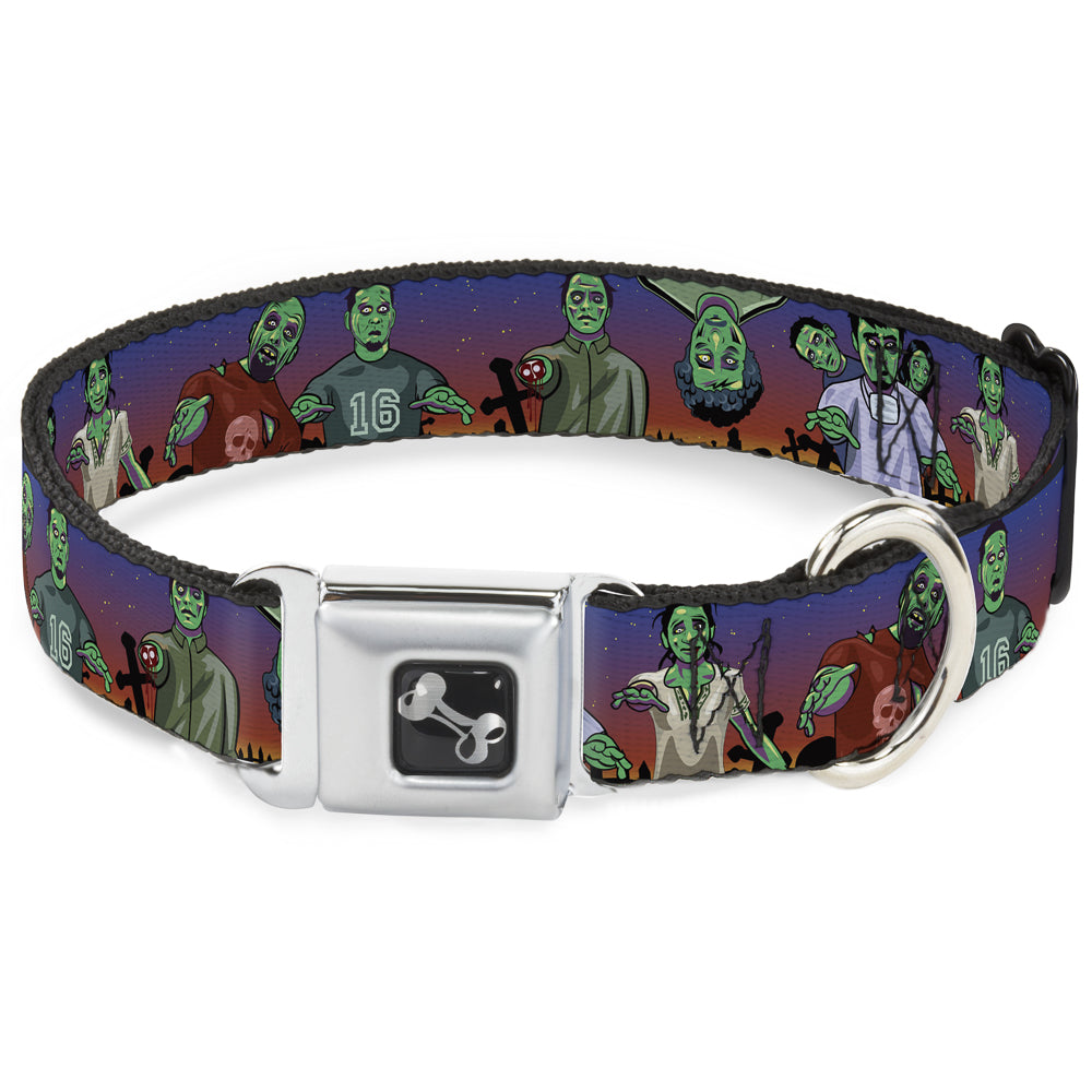 Dog Bone Seatbelt Buckle Collar - Walking Zombies Seatbelt Buckle Collars Buckle-Down