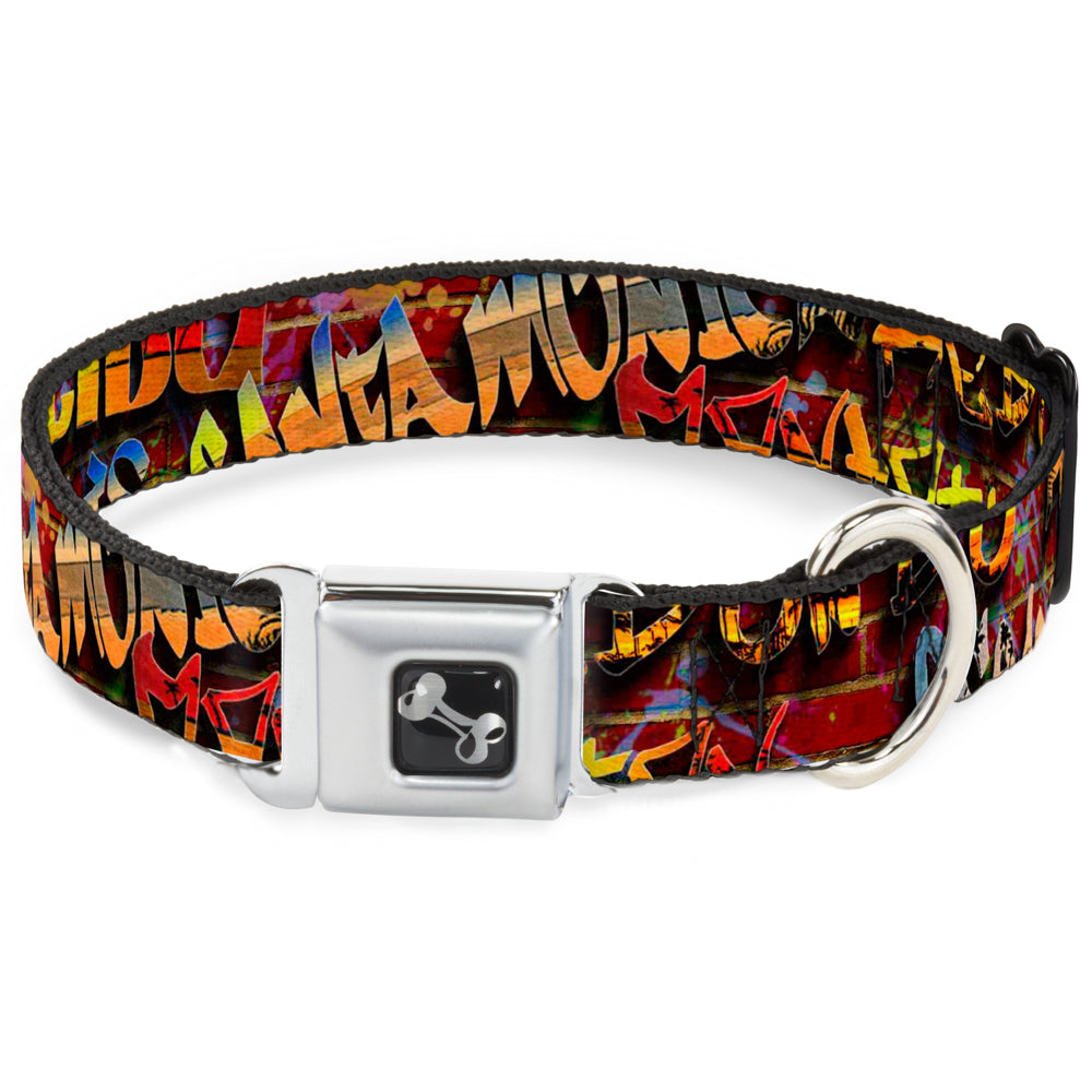 Dog Bone Seatbelt Buckle Collar - Beach Tags/Paint Splatter Brick Wall/Beach Scenes Seatbelt Buckle Collars Buckle-Down
