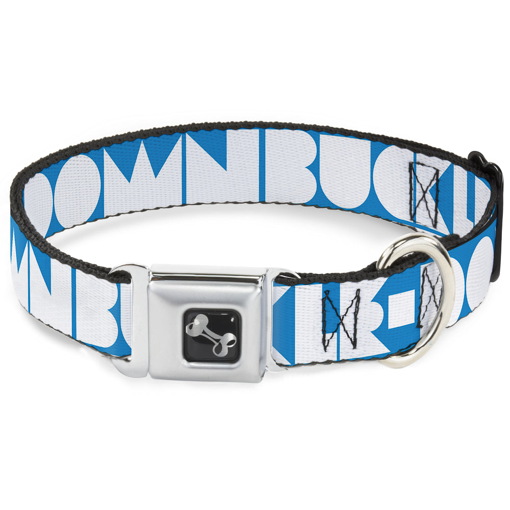 Dog Bone Seatbelt Buckle Collar - BUCKLE-DOWN Shapes Turquoise/White Seatbelt Buckle Collars Buckle-Down