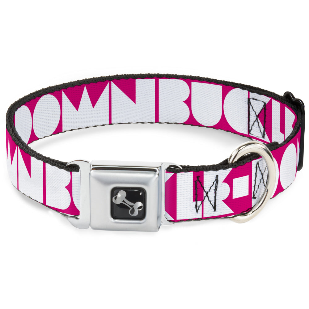 Dog Bone Seatbelt Buckle Collar - BUCKLE-DOWN Shapes Hot Pink/White Seatbelt Buckle Collars Buckle-Down