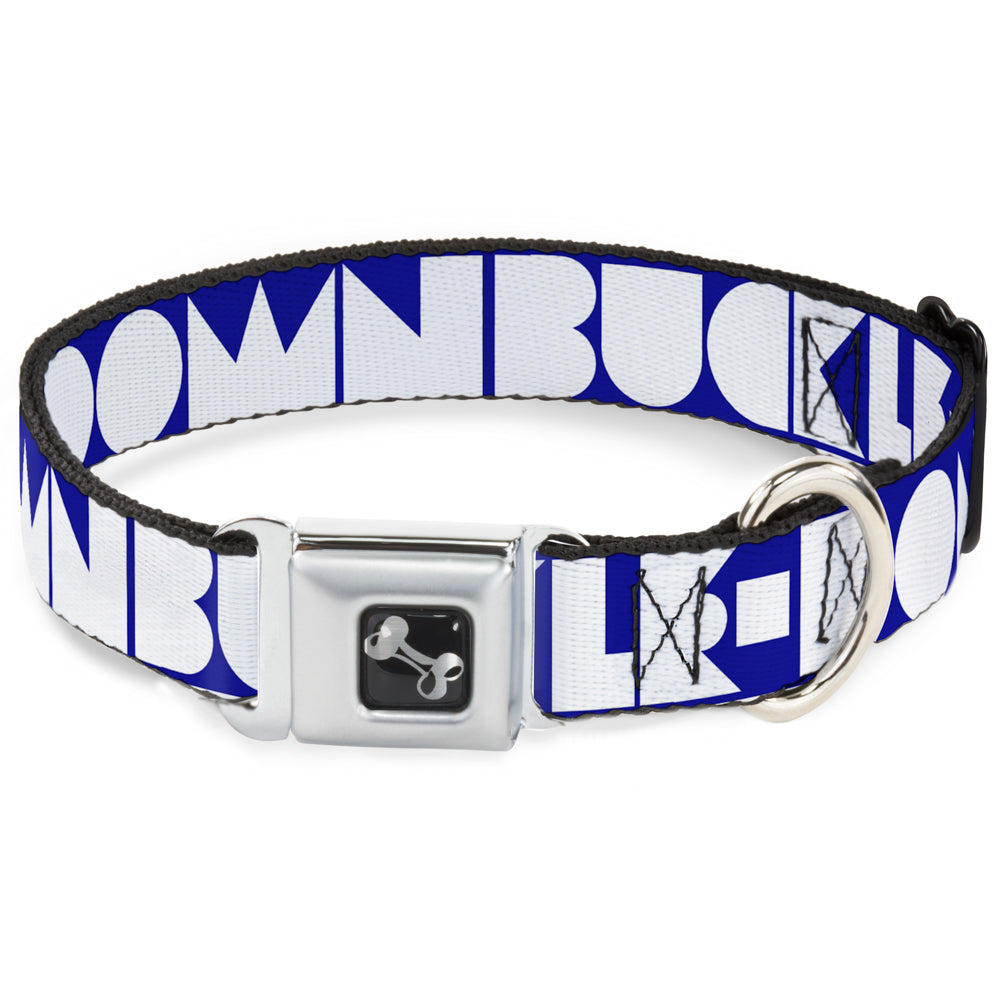 Dog Bone Seatbelt Buckle Collar - BUCKLE-DOWN Shapes Blue/White Seatbelt Buckle Collars Buckle-Down