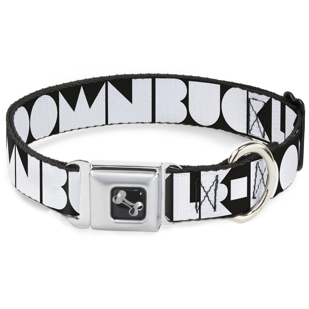 Dog Bone Seatbelt Buckle Collar - BUCKLE-DOWN Shapes Black/White Seatbelt Buckle Collars Buckle-Down