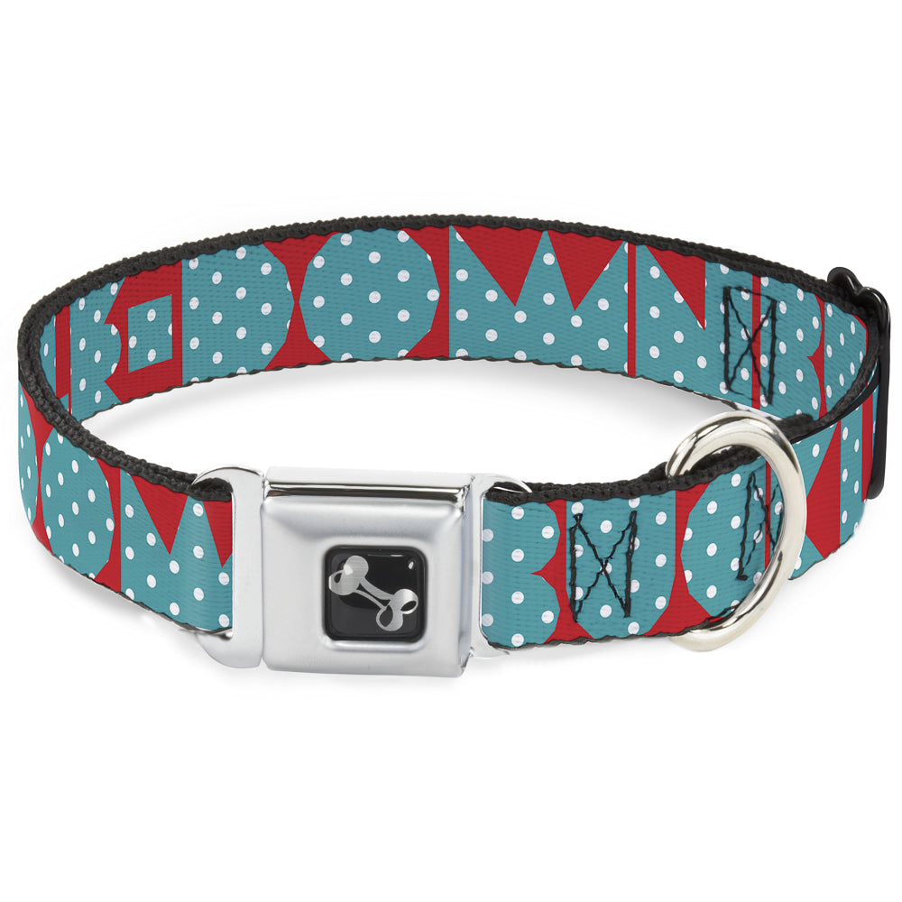 Dog Bone Seatbelt Buckle Collar - BUCKLE-DOWN Shapes Red/Dot Turquoise/White Seatbelt Buckle Collars Buckle-Down