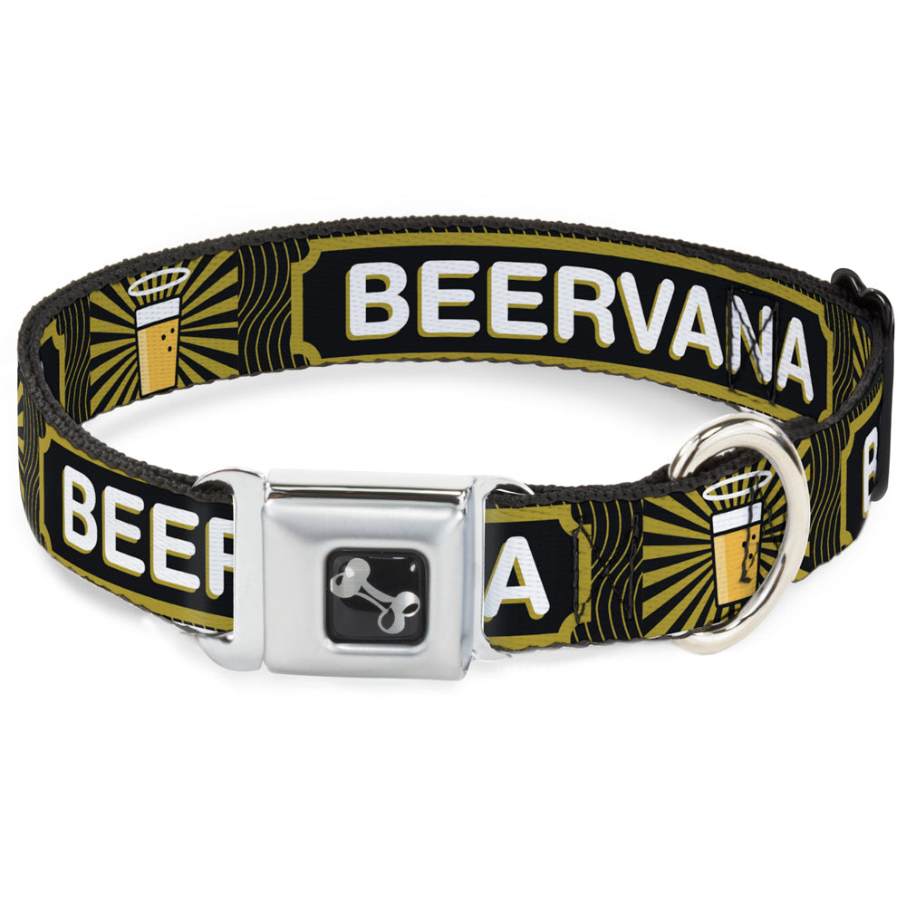 Buckle-Down Seatbelt Buckle Dog Collar - Beer Pint/BEERVANA Rays/Waves Black/Olive Seatbelt Buckle Collars Buckle-Down