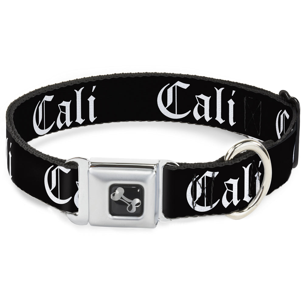 Dog Bone Seatbelt Buckle Collar - CALI Old English Black/White Seatbelt Buckle Collars Buckle-Down