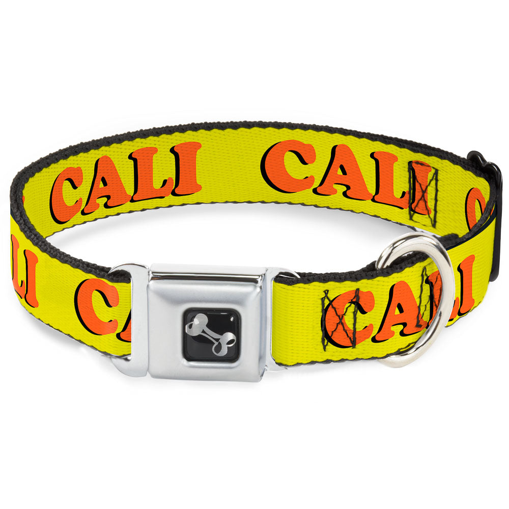 Dog Bone Seatbelt Buckle Collar - CALI Yellow/Orange Seatbelt Buckle Collars Buckle-Down
