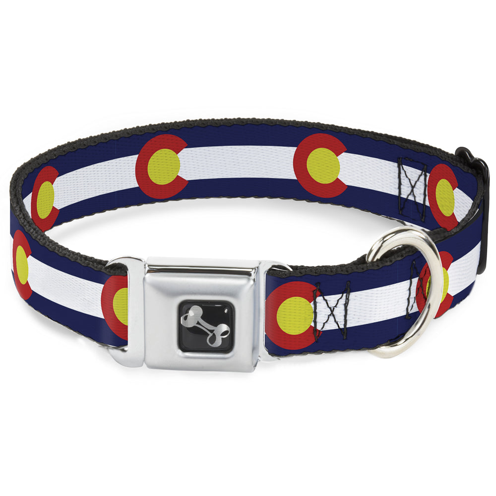 Dog Bone Seatbelt Buckle Collar - Colorado Flags2 Repeat Seatbelt Buckle Collars Buckle-Down