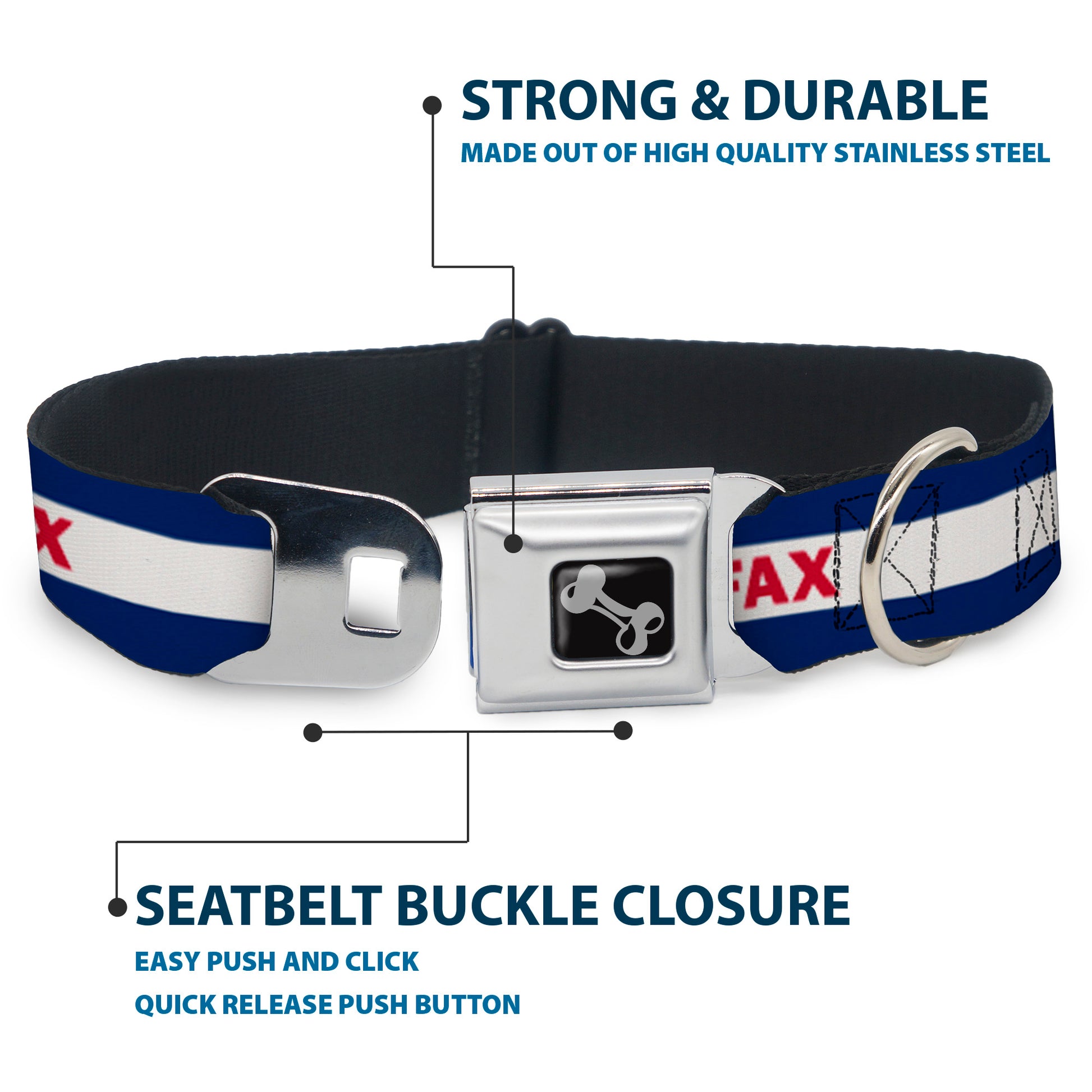 Dog Bone Seatbelt Buckle Collar - Colfax Colorado Flag Seatbelt Buckle Collars Buckle-Down