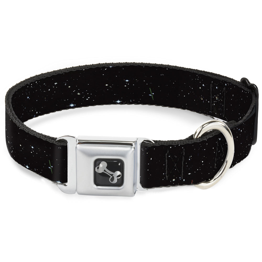Dog Bone Seatbelt Buckle Collar - Deep Space2 Black/White Seatbelt Buckle Collars Buckle-Down