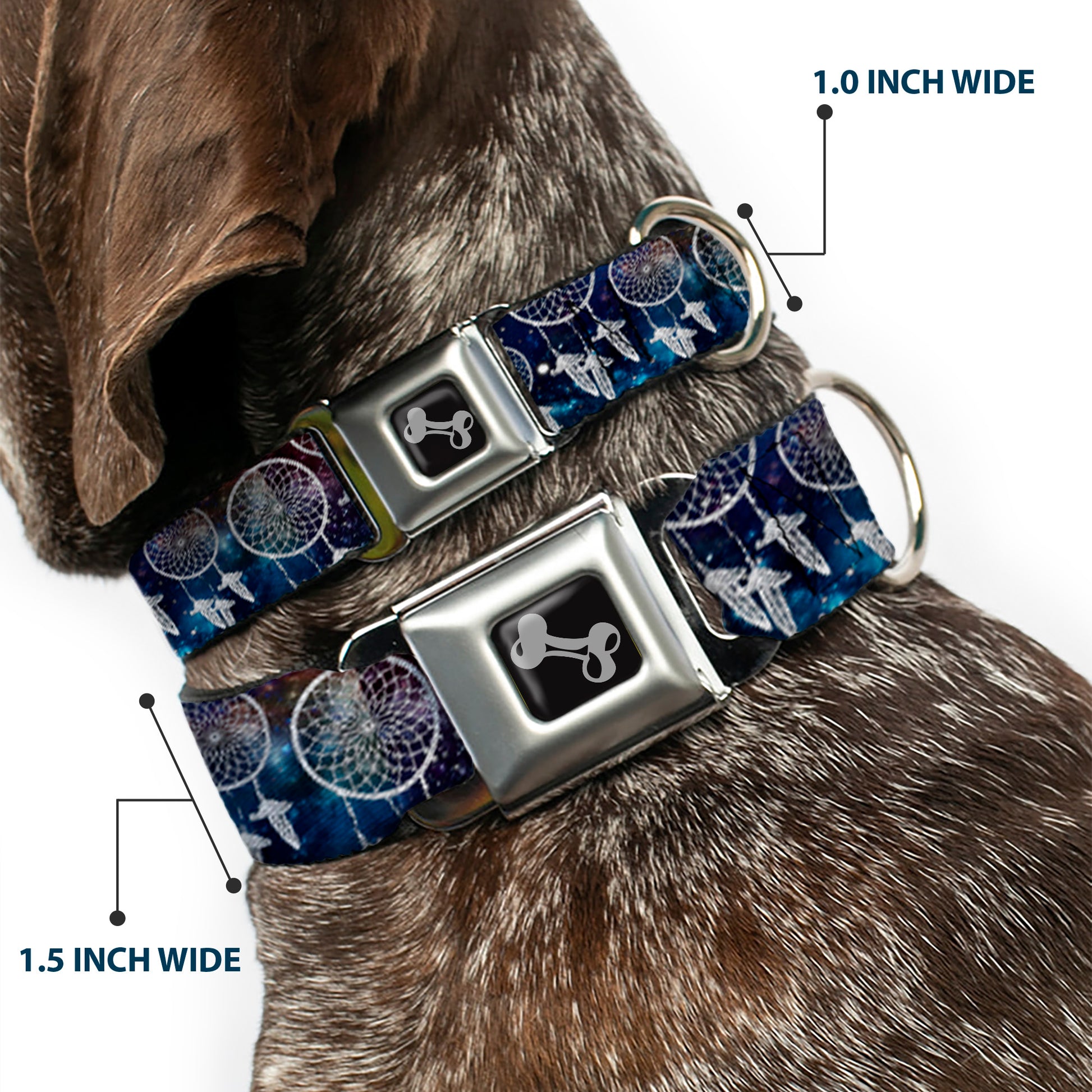 Dog Bone Seatbelt Buckle Collar - Dream Catcher Galaxy/White Seatbelt Buckle Collars Buckle-Down
