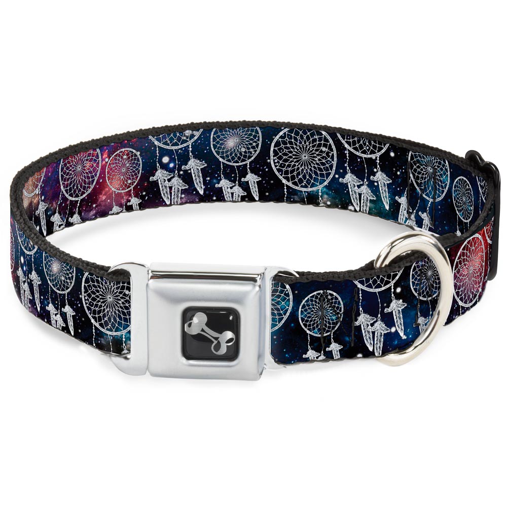 Dog Bone Seatbelt Buckle Collar - Dream Catcher Galaxy/White Seatbelt Buckle Collars Buckle-Down
