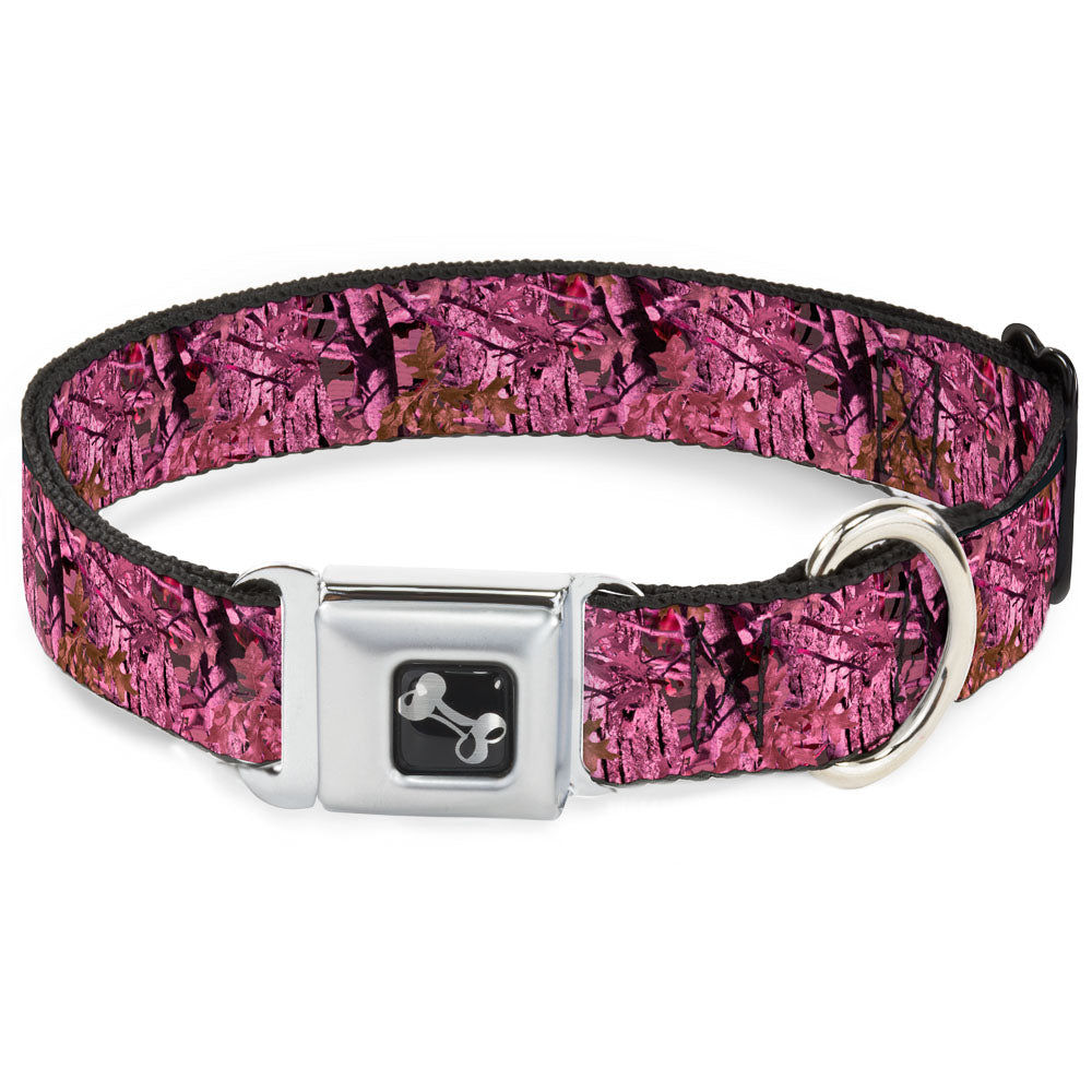 Dog Bone Seatbelt Buckle Collar - Hunting Camo Pinks Seatbelt Buckle Collars Buckle-Down