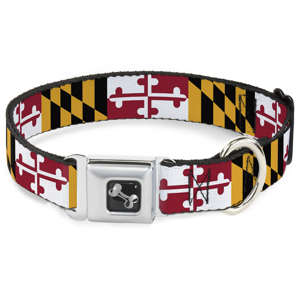 Dog Bone Seatbelt Buckle Collar - Maryland Flags Seatbelt Buckle Collars Buckle-Down