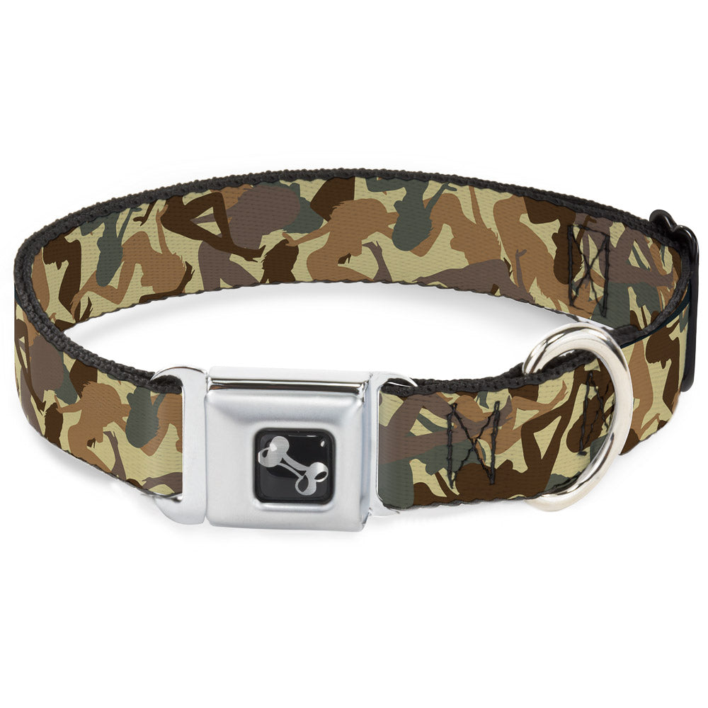 Dog Bone Seatbelt Buckle Collar - Mud Flap Girls Camo Browns Seatbelt Buckle Collars Buckle-Down
