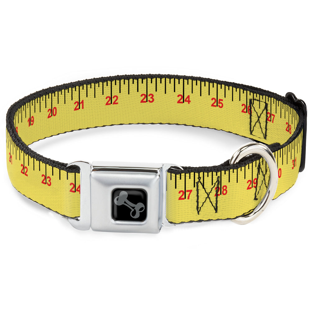 Dog Bone Black/Silver Seatbelt Buckle Collar - Measuring Tape Yellow/Black/Red Seatbelt Buckle Collars Buckle-Down