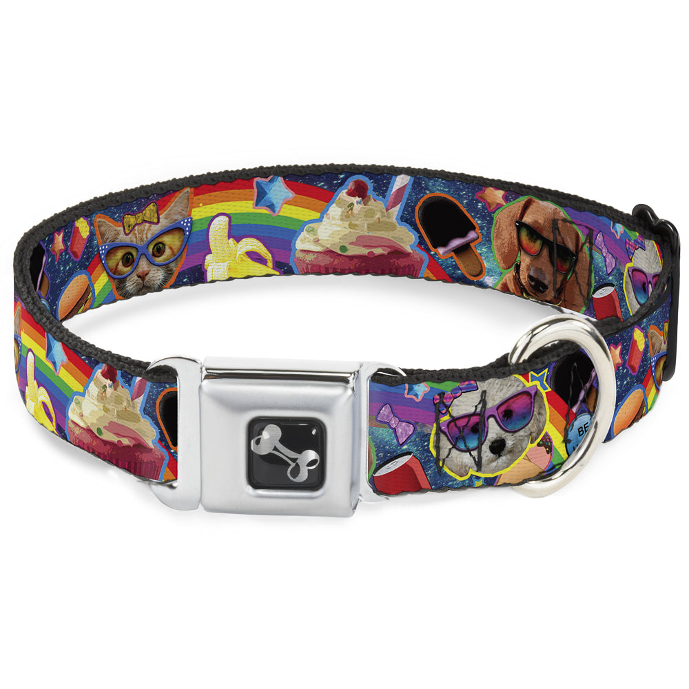 Dog Bone Seatbelt Buckle Collar - Pets & Snacks Rainbow Collage Seatbelt Buckle Collars Buckle-Down