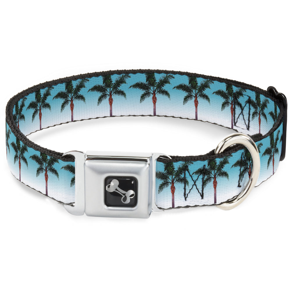 Dog Bone Seatbelt Buckle Collar - Palm Tree Skyline Seatbelt Buckle Collars Buckle-Down