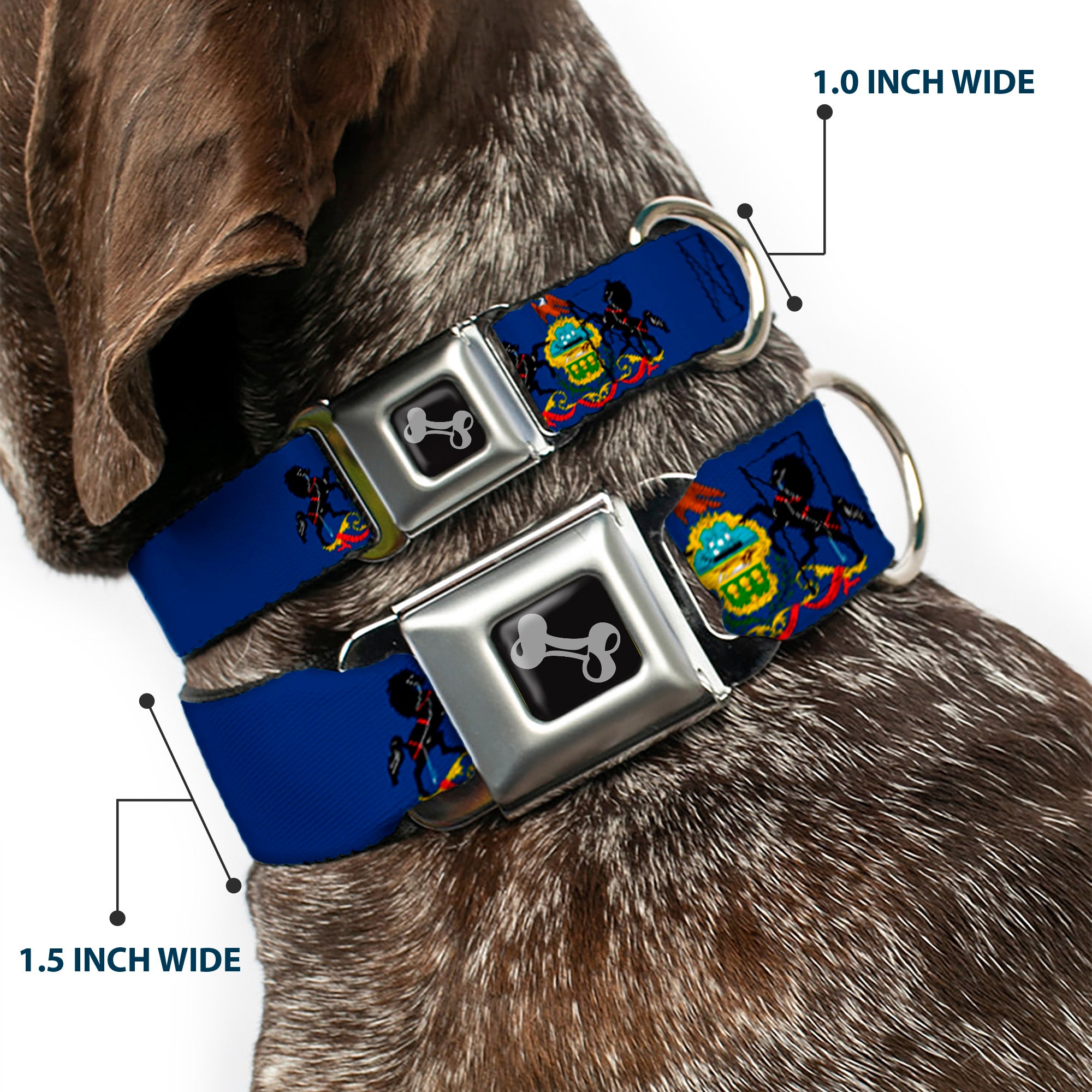 Dog Bone Seatbelt Buckle Collar - Pennsylvania Flag Seatbelt Buckle Collars Buckle-Down