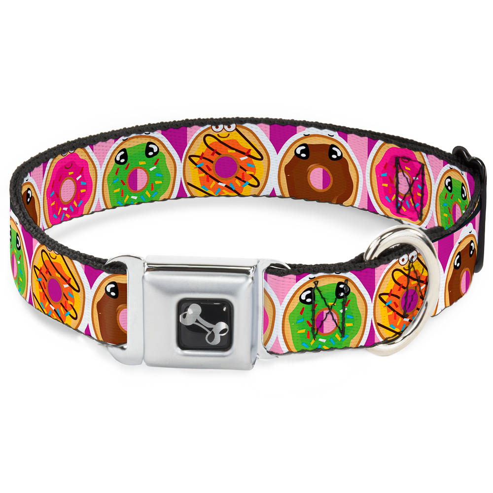 Dog Bone Seatbelt Buckle Collar - Sprinkle Donut Expressions Pink Seatbelt Buckle Collars Buckle-Down