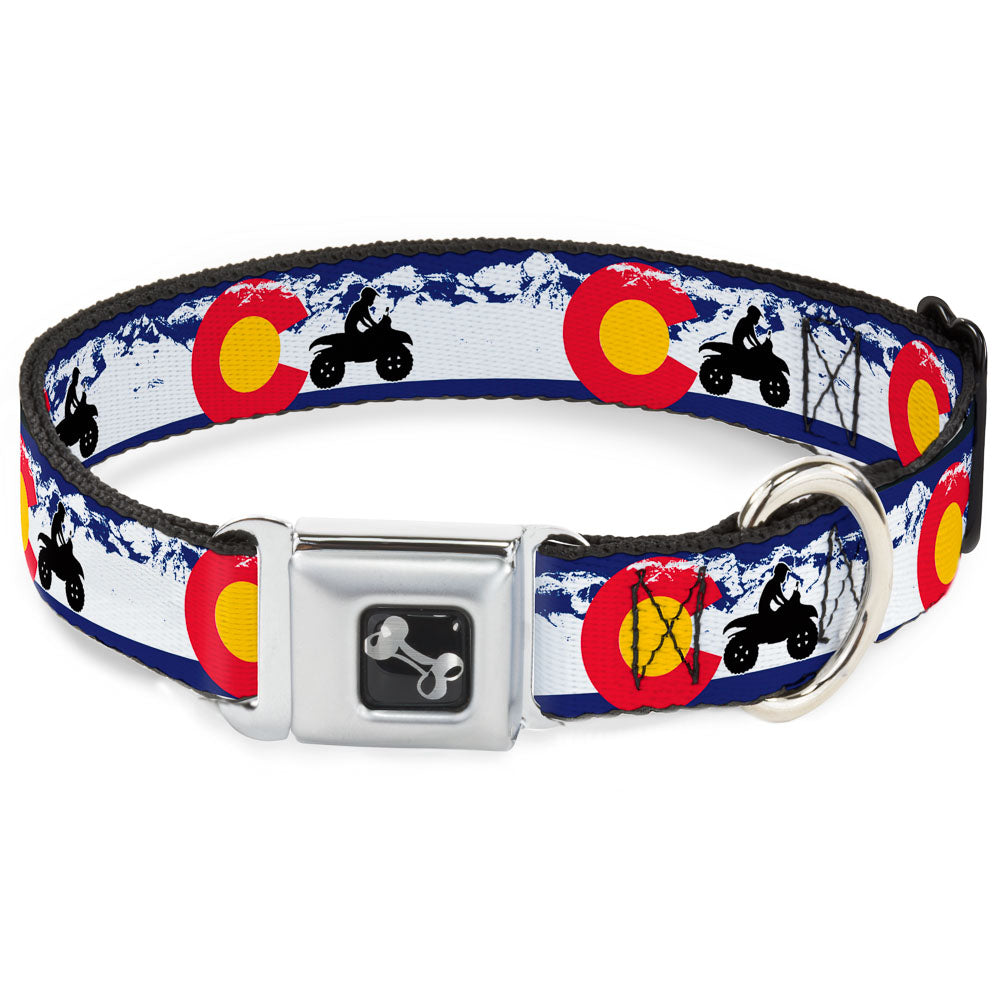 Dog Bone Seatbelt Buckle Collar - Colorado/ATV Rider/Mountains Seatbelt Buckle Collars Buckle-Down