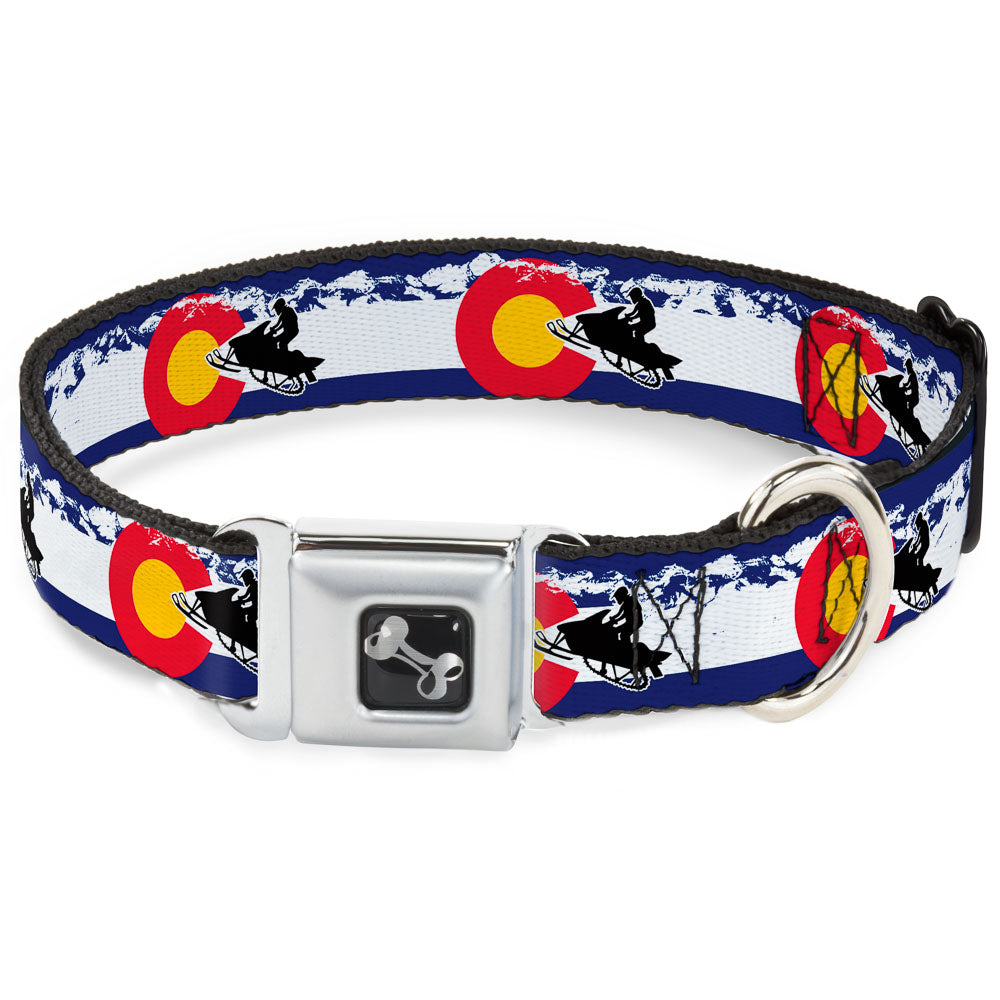 Dog Bone Seatbelt Buckle Collar - Colorado/Snowmobiler/Mountains Seatbelt Buckle Collars Buckle-Down