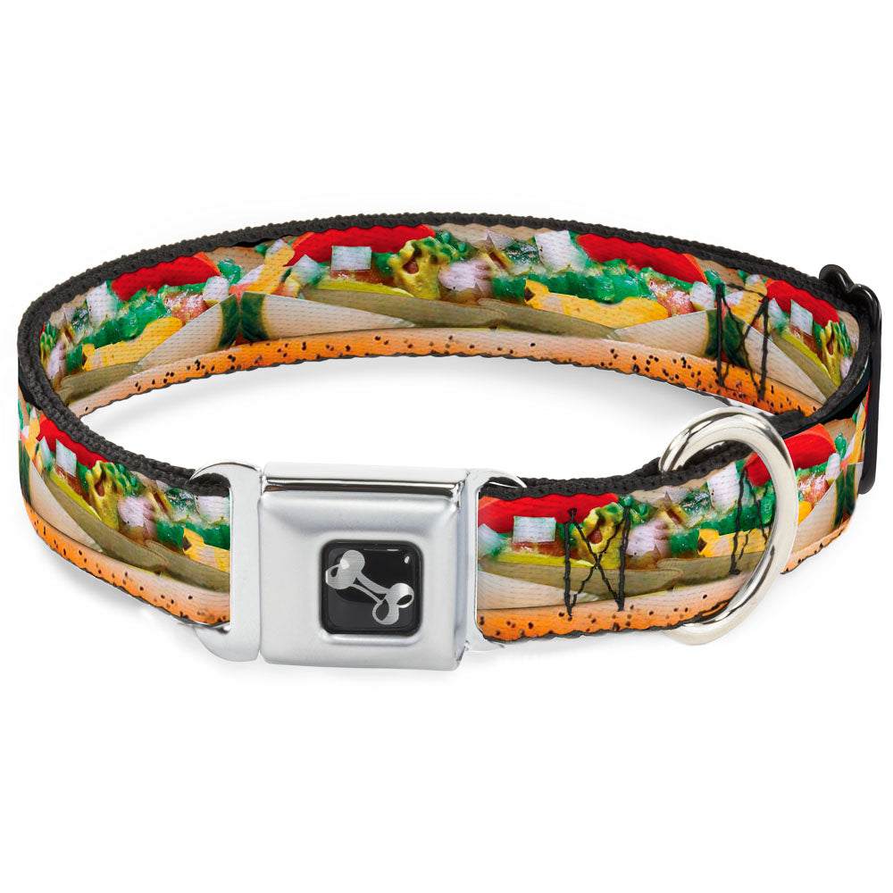 Dog Bone Seatbelt Buckle Collar - Chicago Style Hot Dog Vivid Seatbelt Buckle Collars Buckle-Down