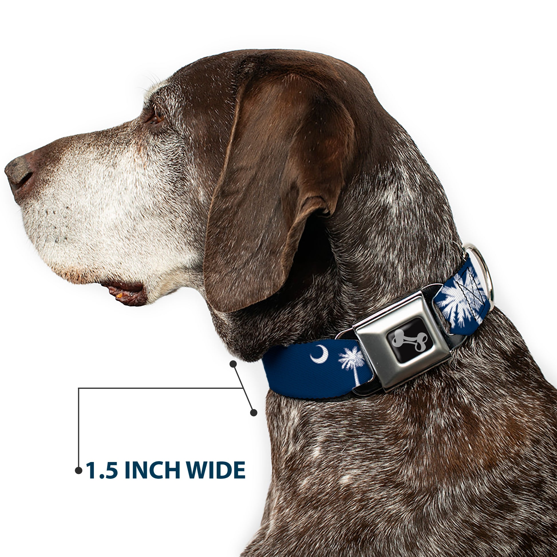 Dog Bone Seatbelt Buckle Collar - South Carolina Flags Scattered Seatbelt Buckle Collars Buckle-Down