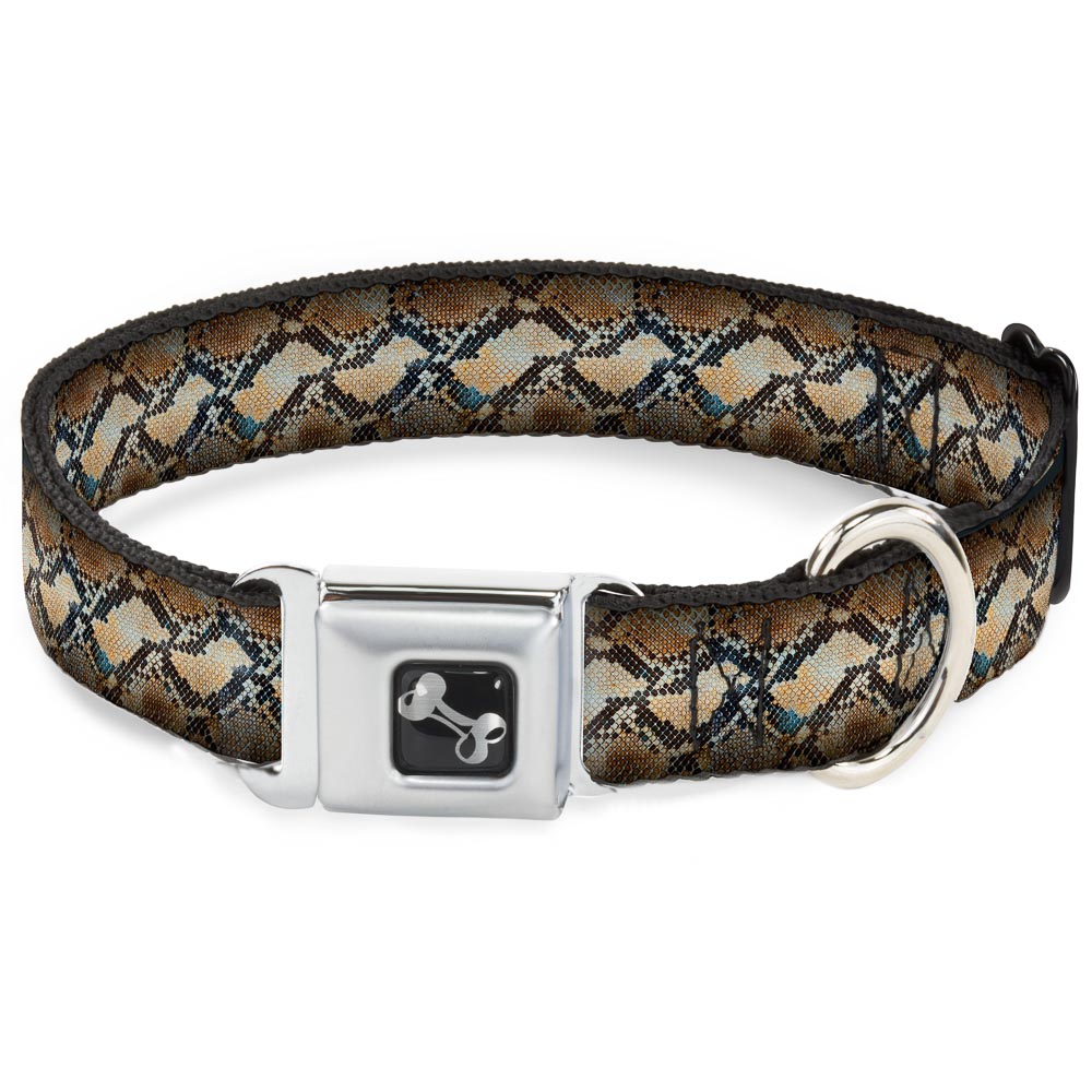 Dog Bone Seatbelt Buckle Collar - Snake Skin 4 Seatbelt Buckle Collars Buckle-Down