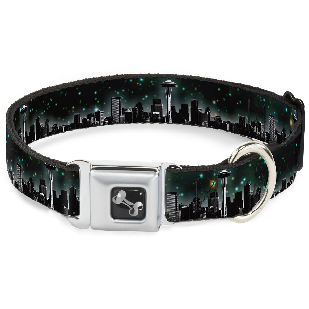 Dog Bone Seatbelt Buckle Collar - Seattle Vivid Skyline/Space Dust Seatbelt Buckle Collars Buckle-Down